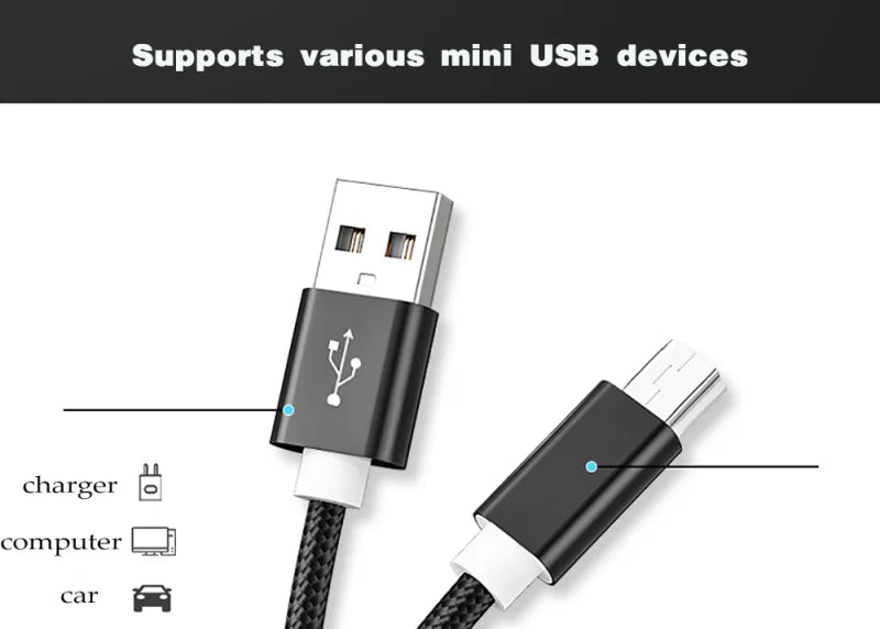 Mini USB Cable Fast Data Charger Cable - CONGATON