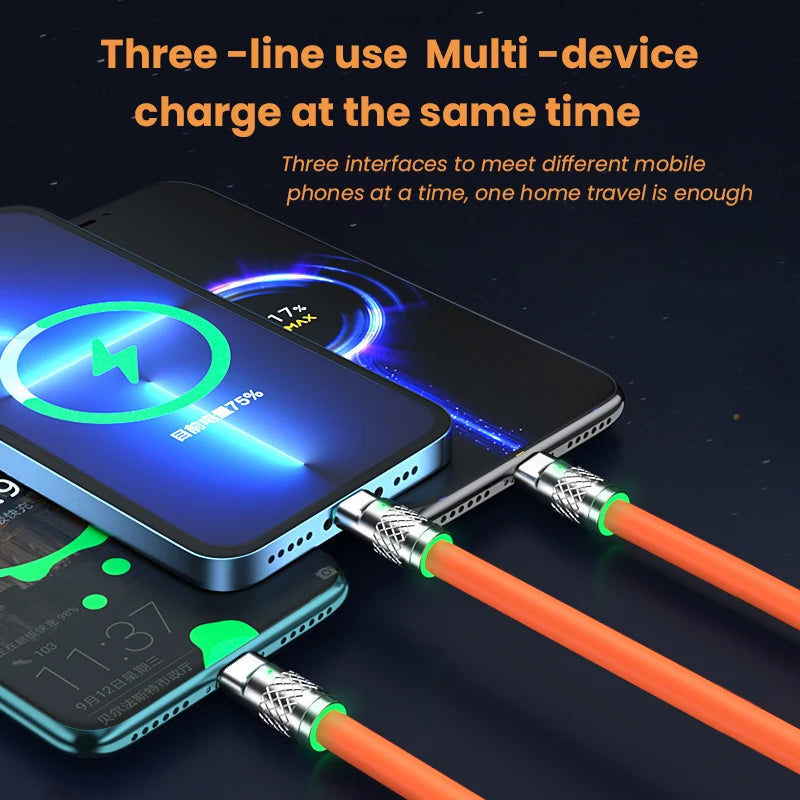 120W 6A 3 in 1 Fast Charging Type C - CONGATON