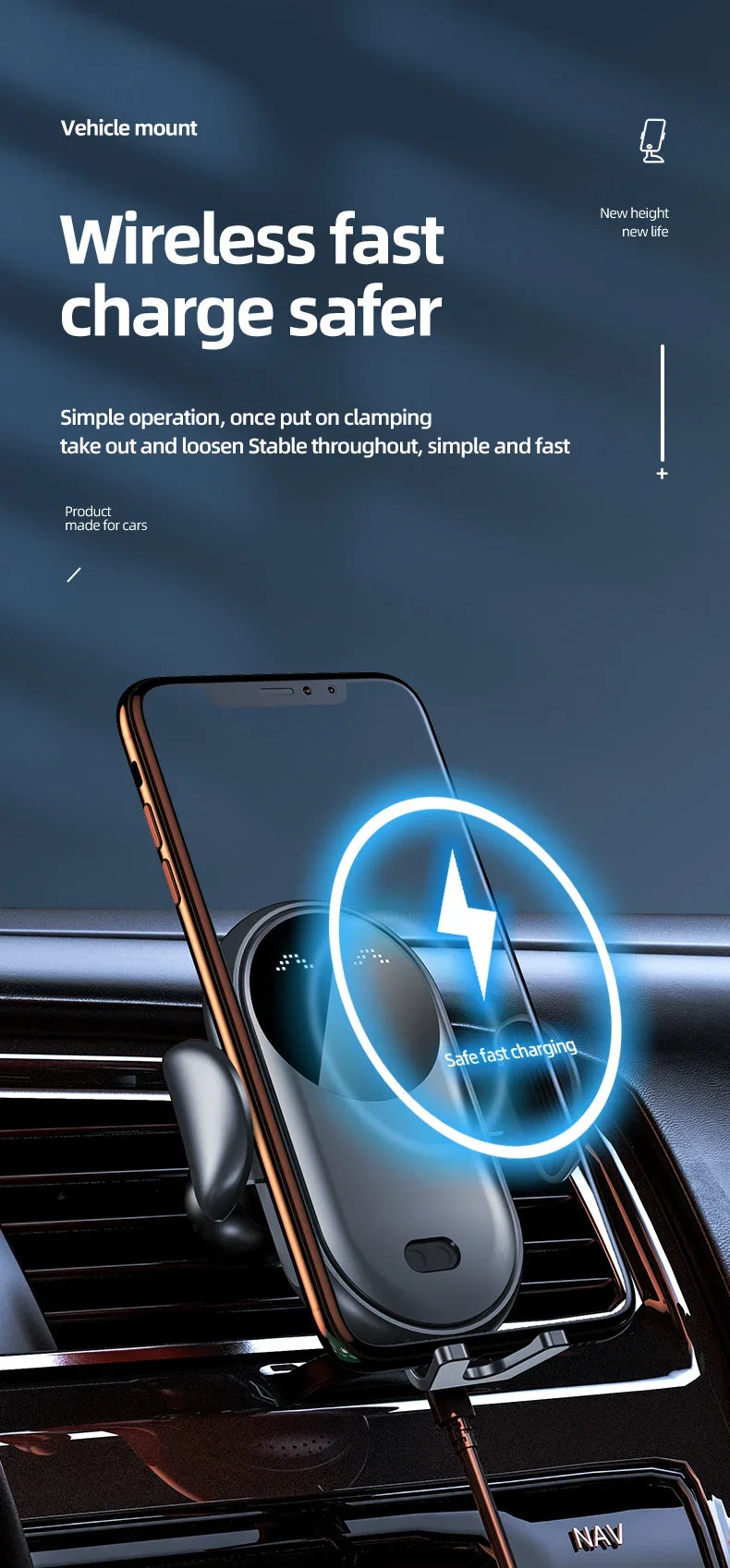 30W Wireless Charger Car Mount - Congaton