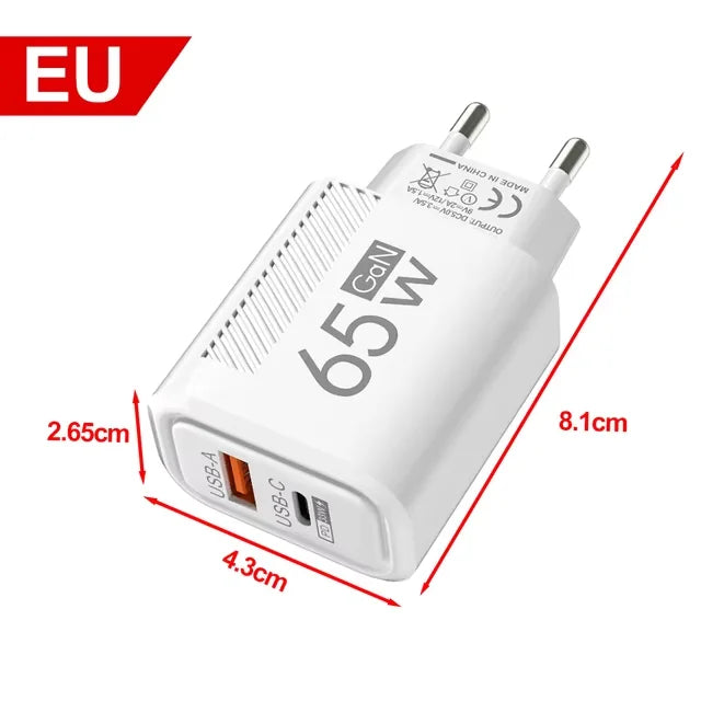 65W GaN USB C Charger Fast Charging - CONGATON