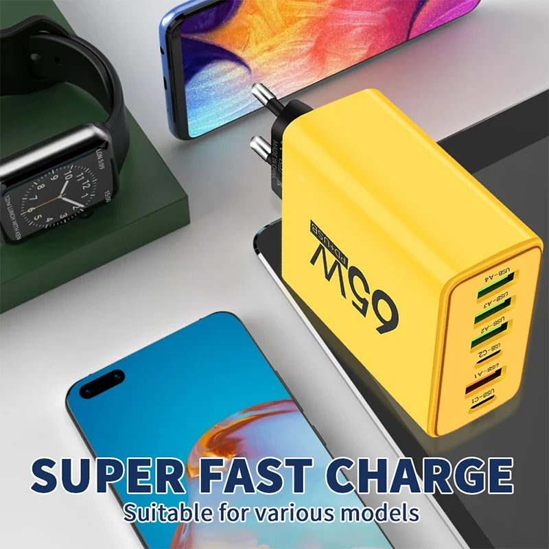 USB Type C Charger 6 Ports PD Fast Charger - CONGATON