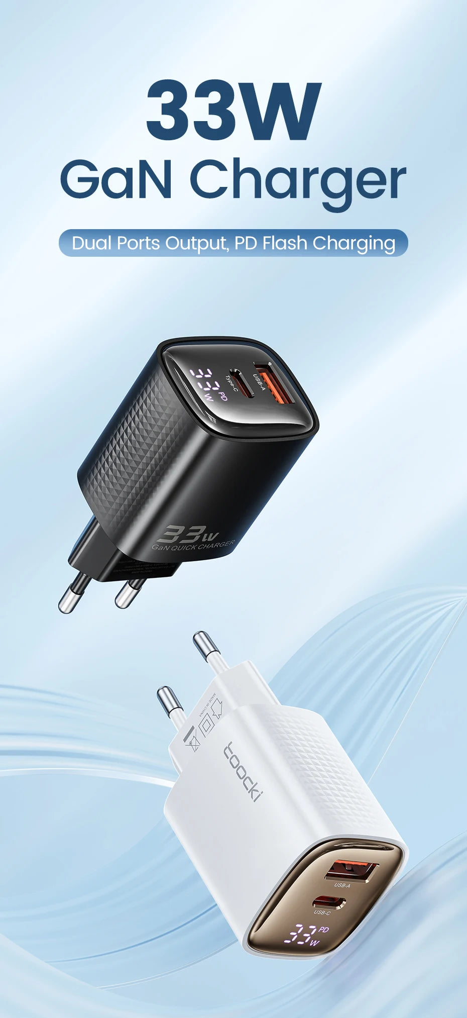 Toocki 33W GaN USB C Charger - CONGATON