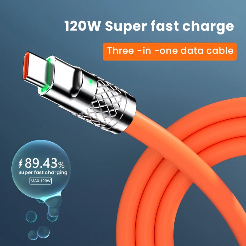 120W 6A 3 in 1 Fast Charging Type C - CONGATON