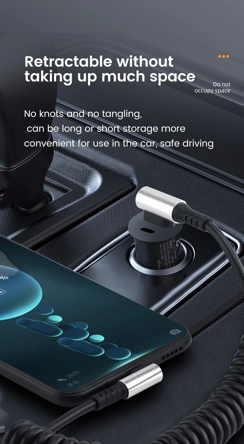 Usb C To Type C Spring Cable Pd 6A - CONGATON