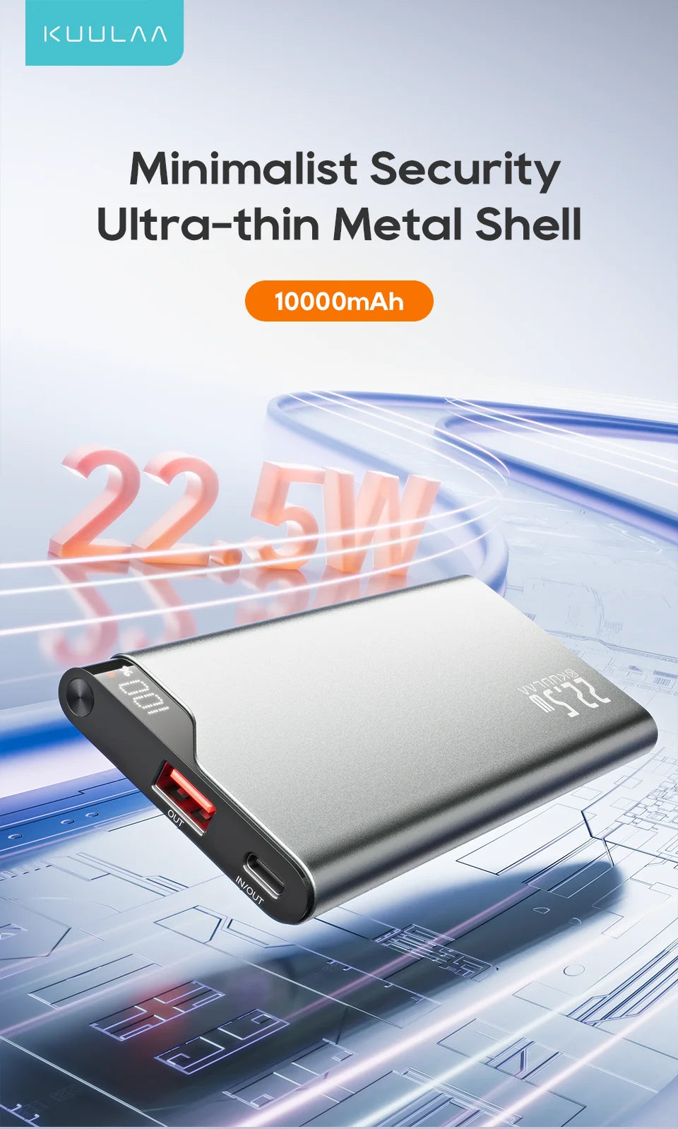 KUULAA 22.5W Power Bank 10000mAh - CONGATON