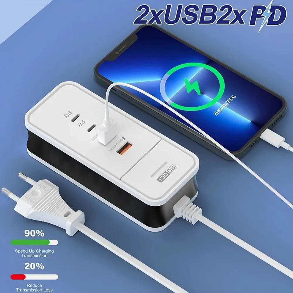 4 Port USB Charger QC 3.0 PD 12W - CONGATON