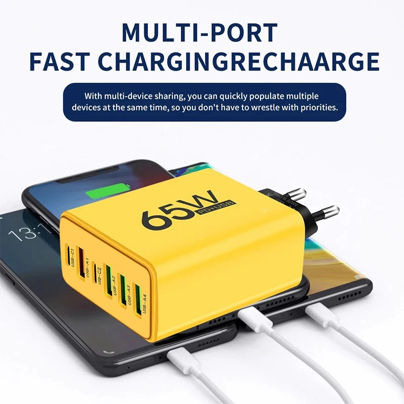 USB Type C Charger 6 Ports PD Fast Charger - CONGATON