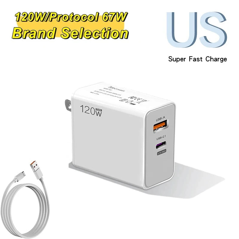 USB 120W Fast Charger Quick Charge - CONGATON