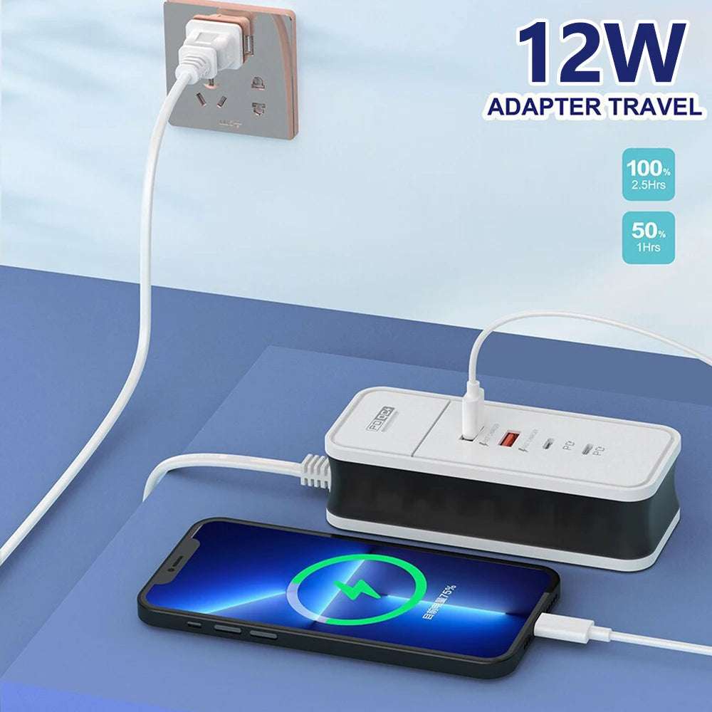4 Port USB Charger QC 3.0 PD 12W - CONGATON