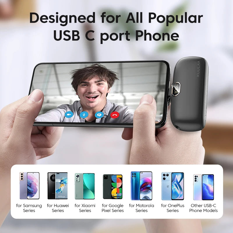 KUULAA Mini Power Bank 5000mAh - CONGATON