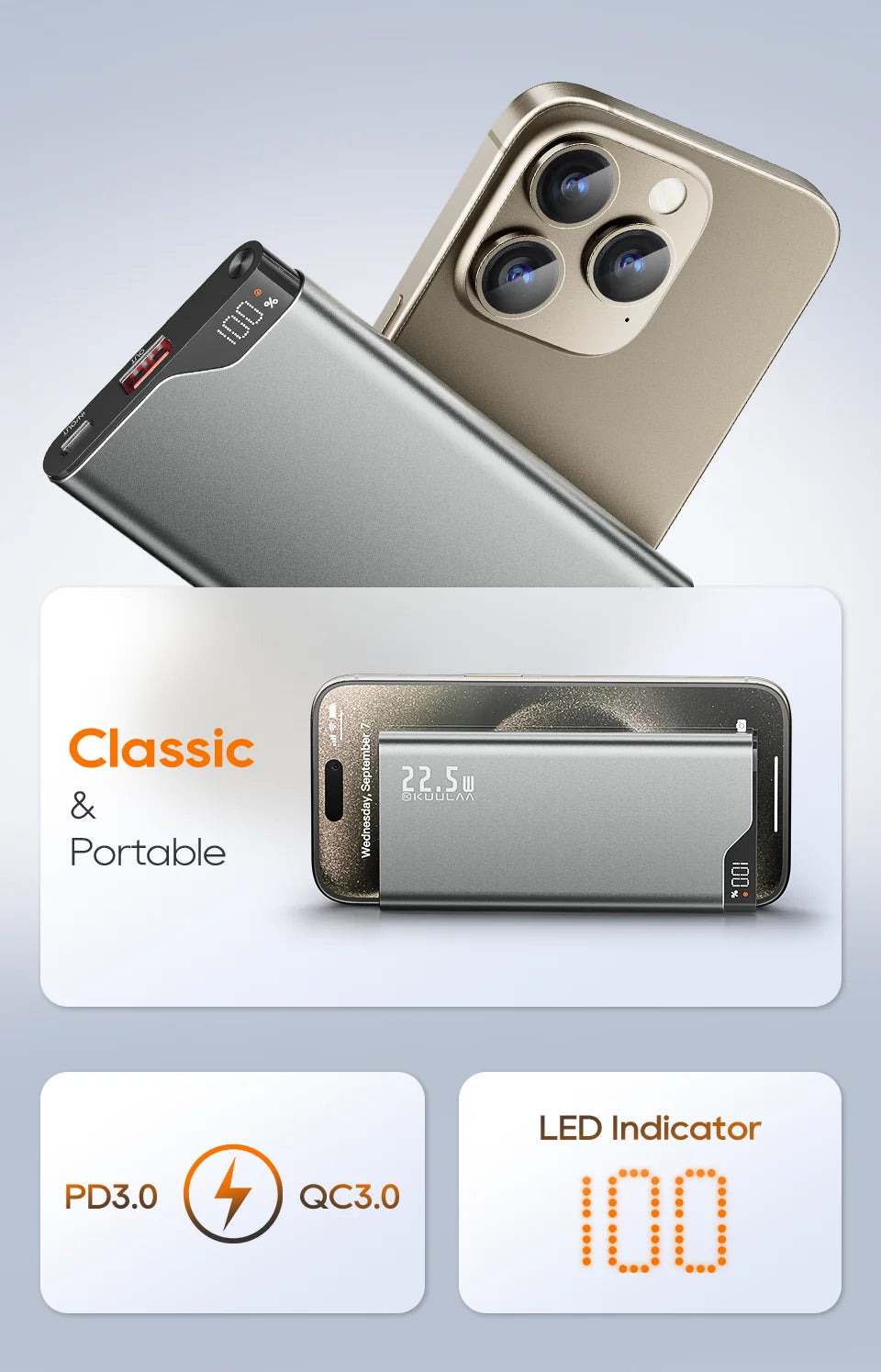 KUULAA 22.5W Power Bank 10000mAh - CONGATON