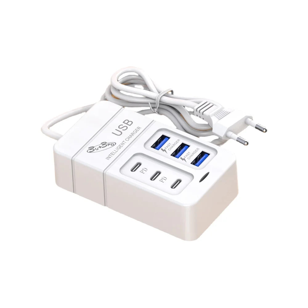6 IN 1 USB Charger 35W PD Type C Fast - CONGATON
