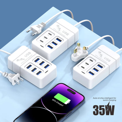 6 IN 1 USB Charger 35W PD Type C Fast - CONGATON