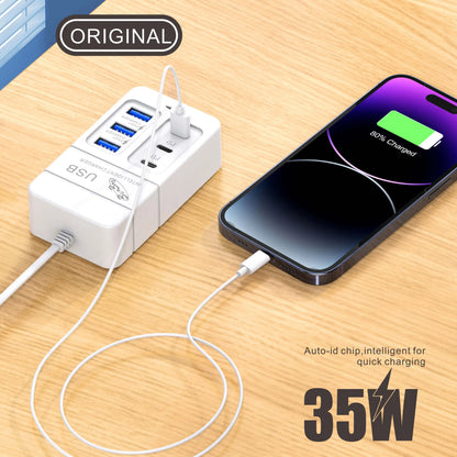 6 IN 1 USB Charger 35W PD Type C Fast - CONGATON