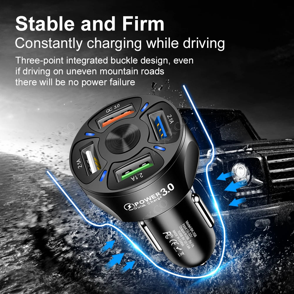 AIXXCO 3 Ports USB Car Charger - CONGATON