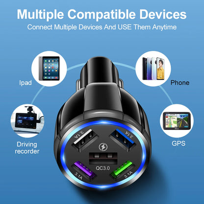 AIXXCO 3 Ports USB Car Charger - CONGATON