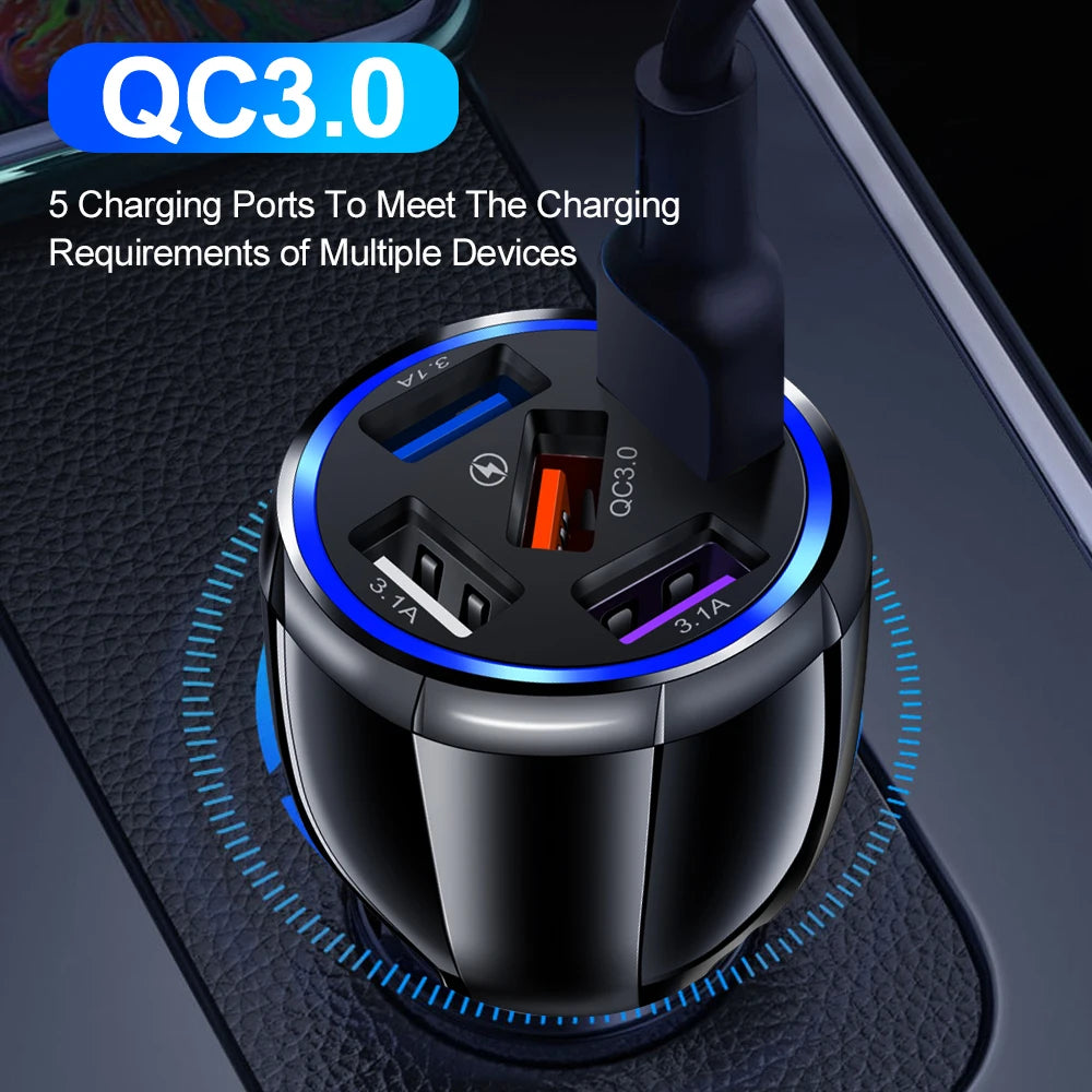 AIXXCO 3 Ports USB Car Charger - CONGATON