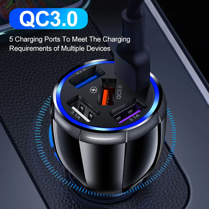 AIXXCO 3 Ports USB Car Charger - CONGATON