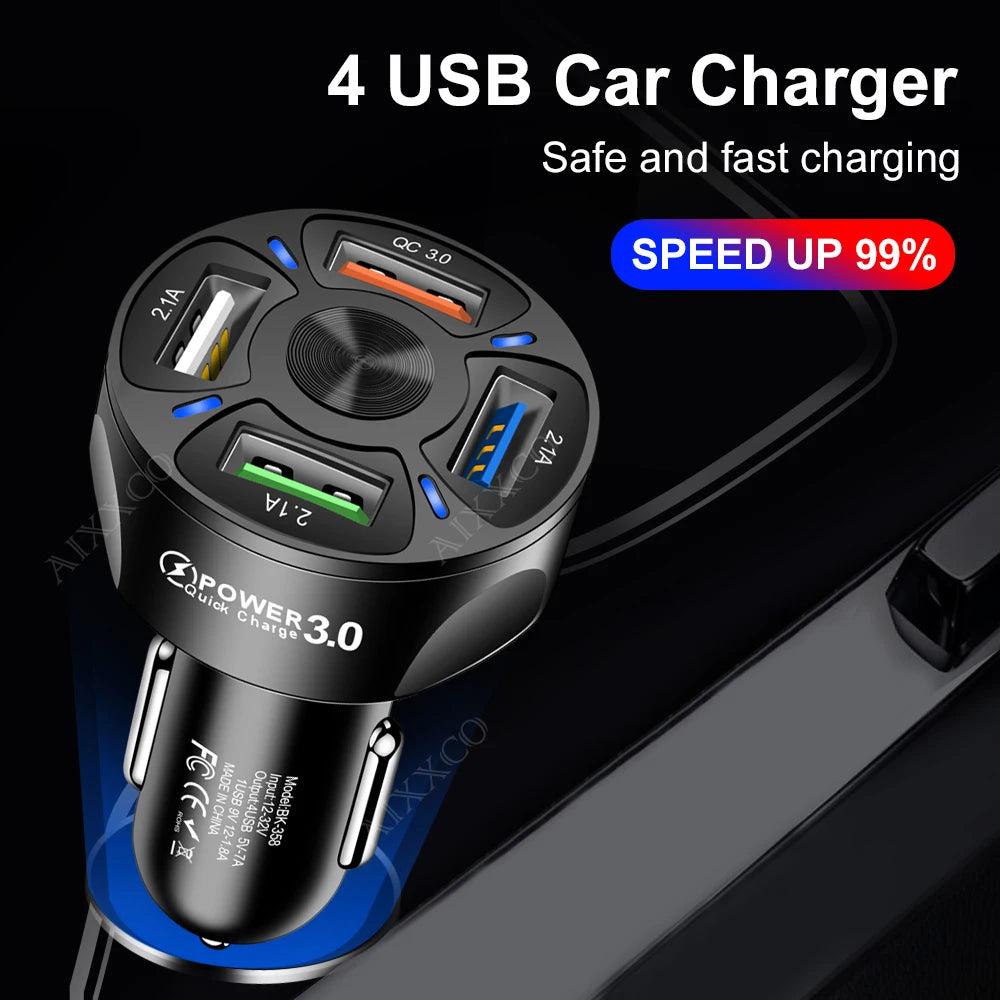 AIXXCO 3 Ports USB Car Charger - CONGATON