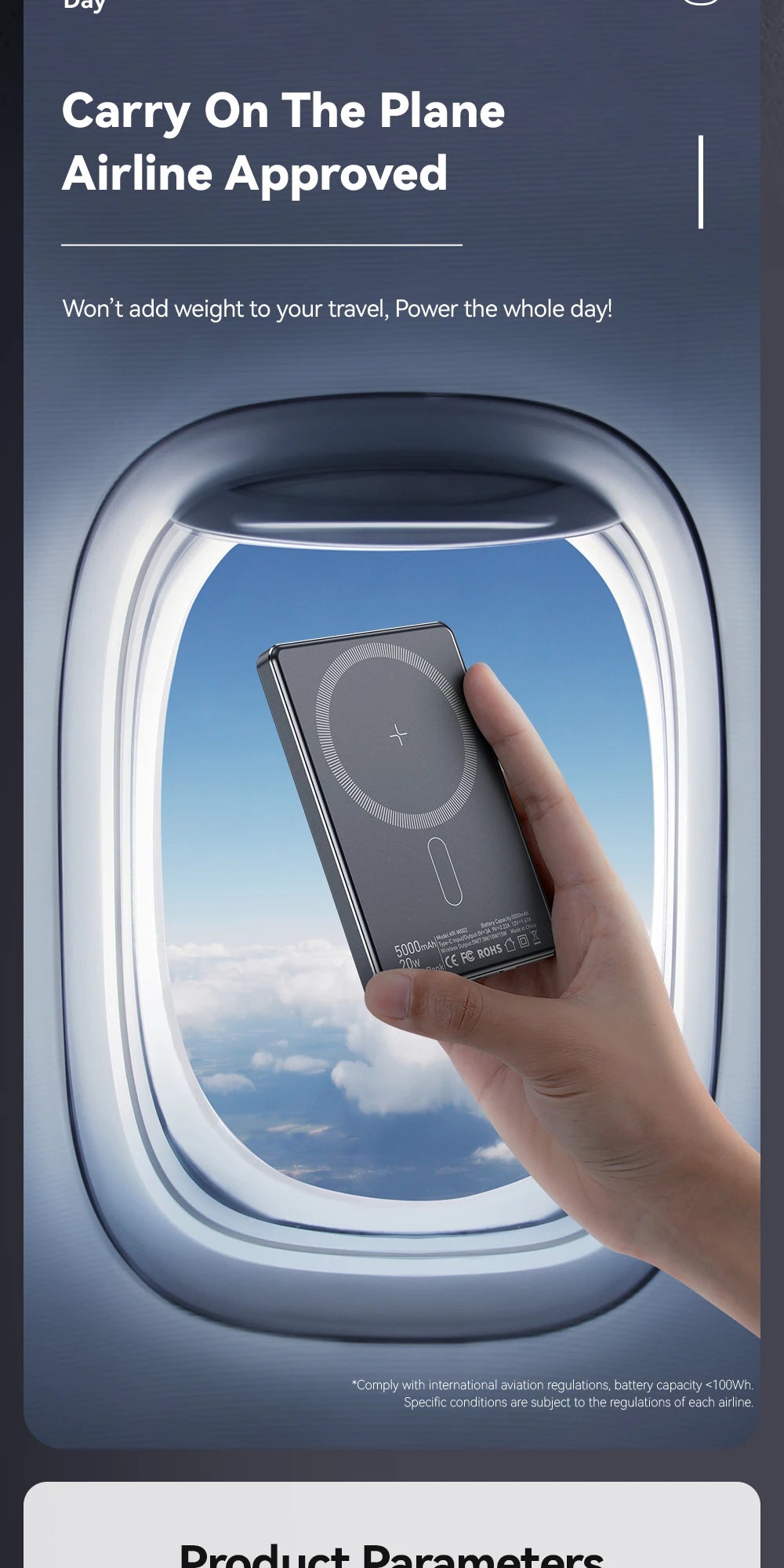 Essager Thin Wireless Power Bank Magnetic 20W 5000mAh - CONGATON