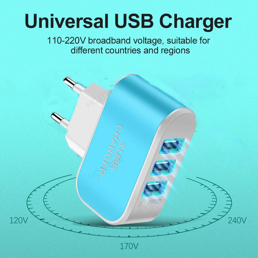 Tutew 3 USB Ports Multifunctional Charger - CONGATON