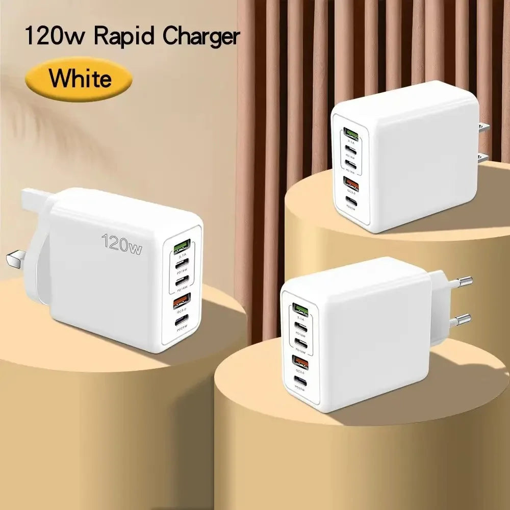 Total 120W USB Charger 5 Ports Type C - CONGATON