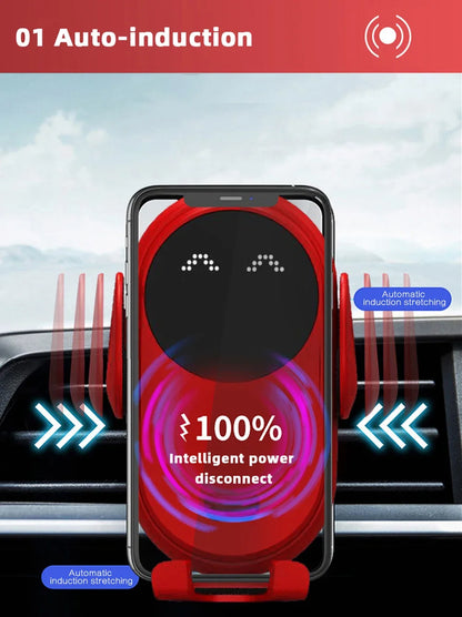 15W Fashion Qi Fast Wireless Charger Car Phone Holder - Congaton