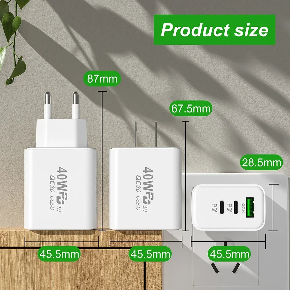 USB C Charger 40W Mobile Phone Type-C PD - CONGATON