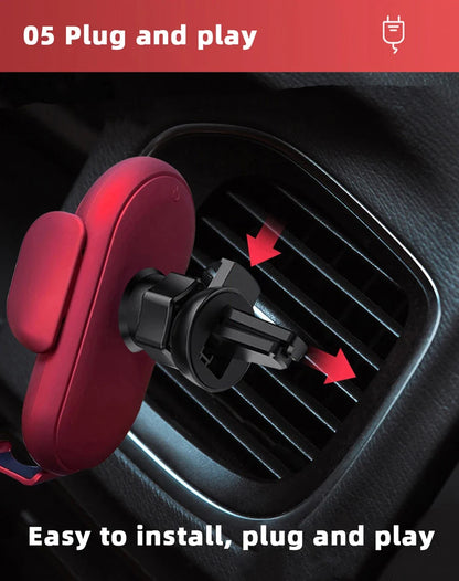 15W Fashion Qi Fast Wireless Charger Car Phone Holder - Congaton