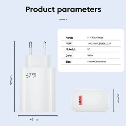 For Xiaomi 67W USB Super Fast Charger - CONGATON