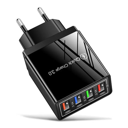 EU US Plug USB Charger Multi Port 4 USB - CONGATON