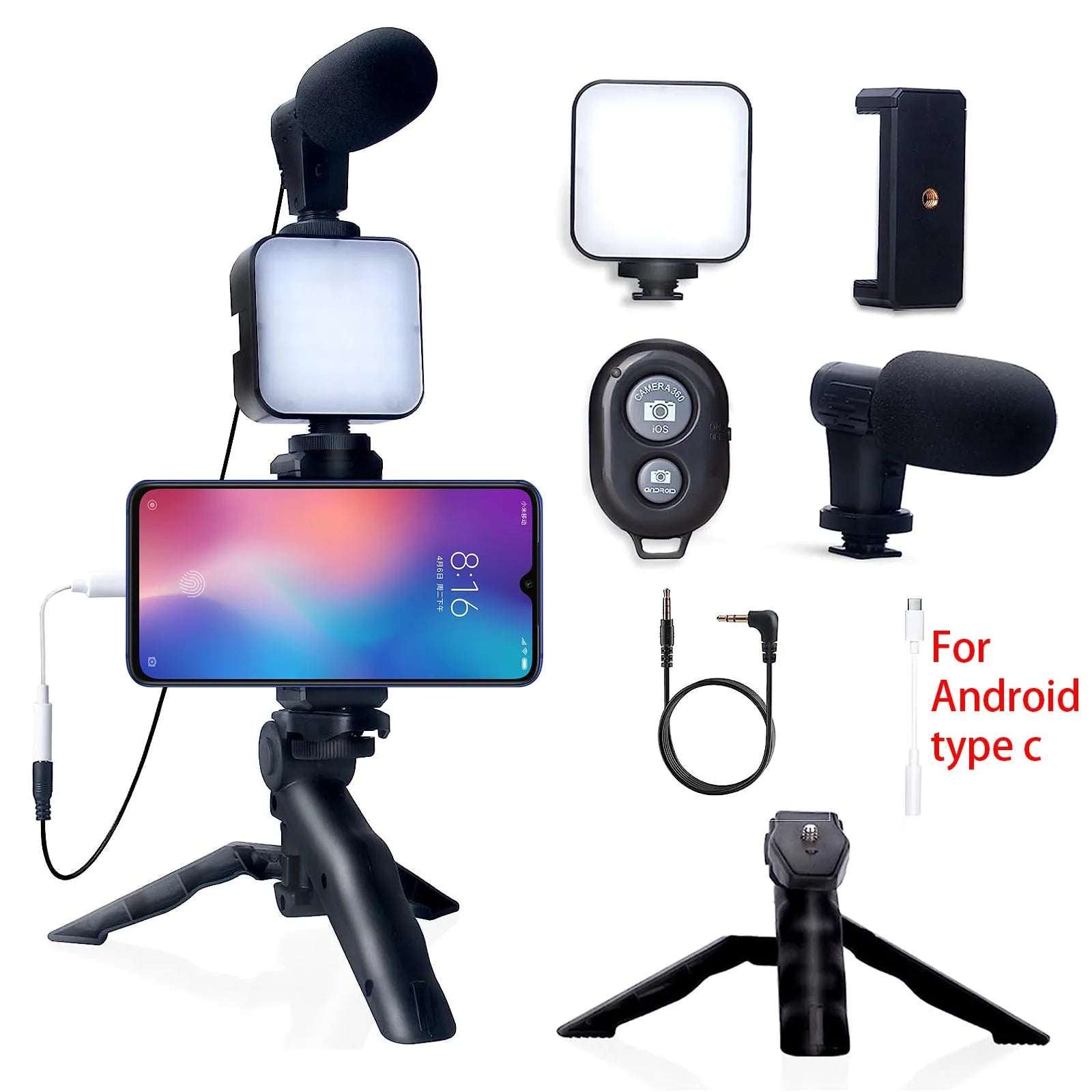 Smartphone Vlogging Kit for iPhone Android - CONGATON