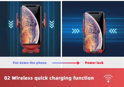 15W Fashion Qi Fast Wireless Charger Car Phone Holder - Congaton