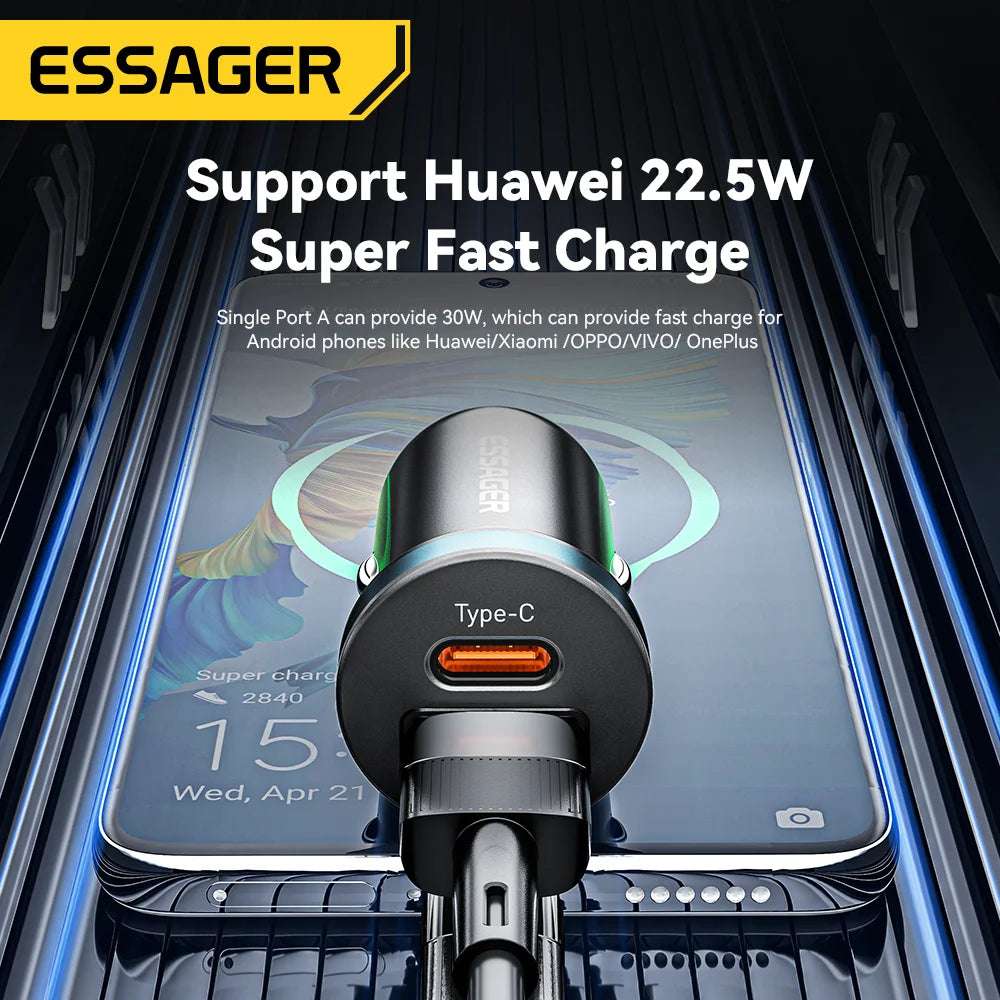 Essager 30W USB C Car Charger - CONGATON