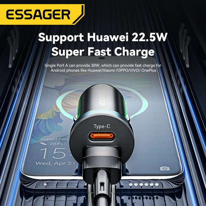 Essager 30W USB C Car Charger - CONGATON