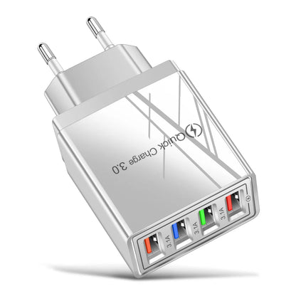 EU US Plug USB Charger Multi Port 4 USB - CONGATON