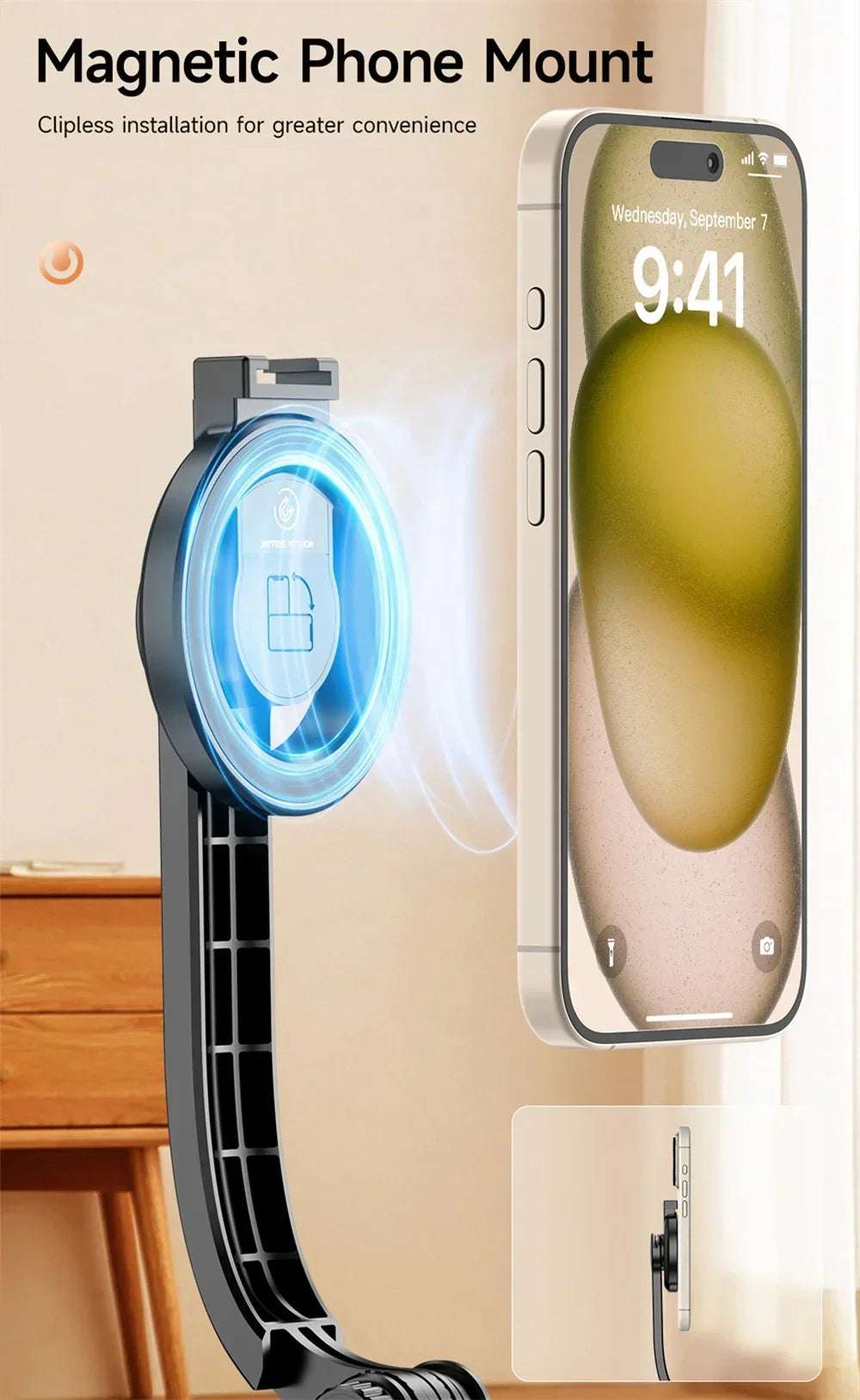 Magnetic Mini Extendable Selfie Stick - CONGATON
