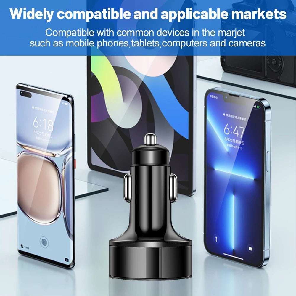 250W LED Car Charger 5 Ports Fast Charge - CONGATON