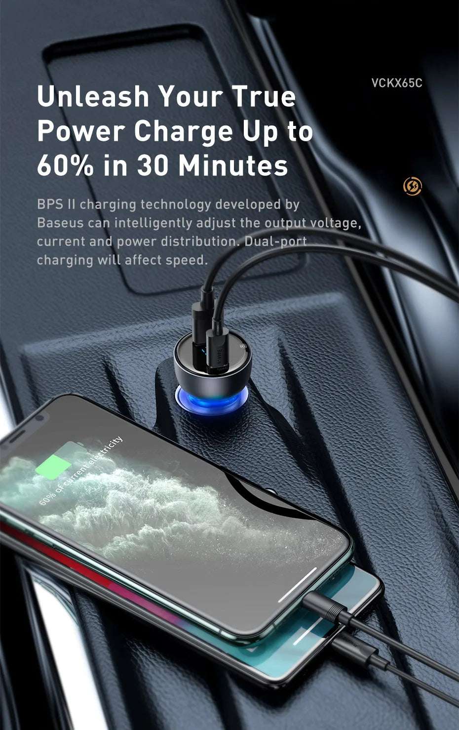 Baseus 65W PPS Car Charger - CONGATON