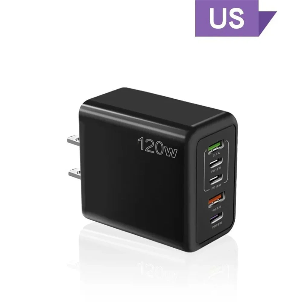 Total 120W USB Charger 5 Ports Type C - CONGATON