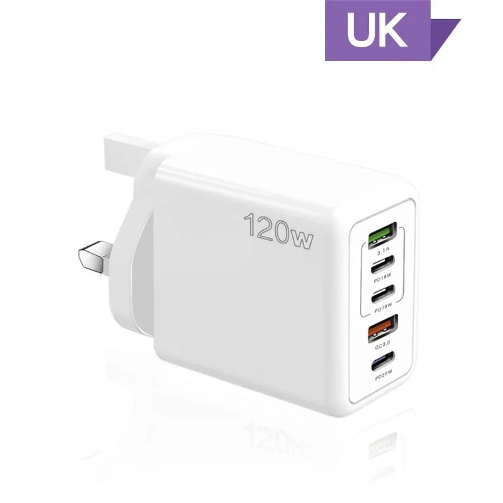 Total 120W USB Charger 5 Ports Type C - CONGATON