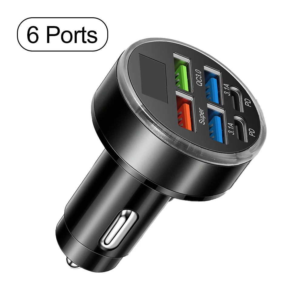 100W 6/8 Ports Car Charger Fast Charging - CONGATON
