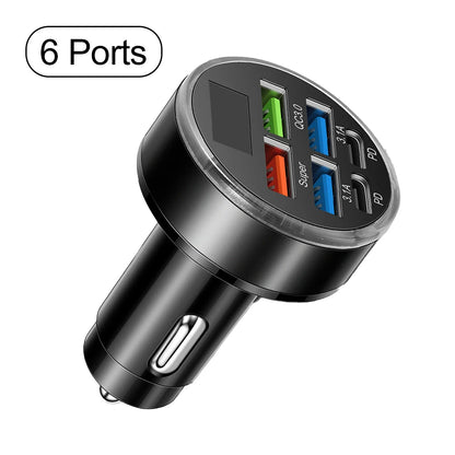 100W 6/8 Ports Car Charger Fast Charging - CONGATON