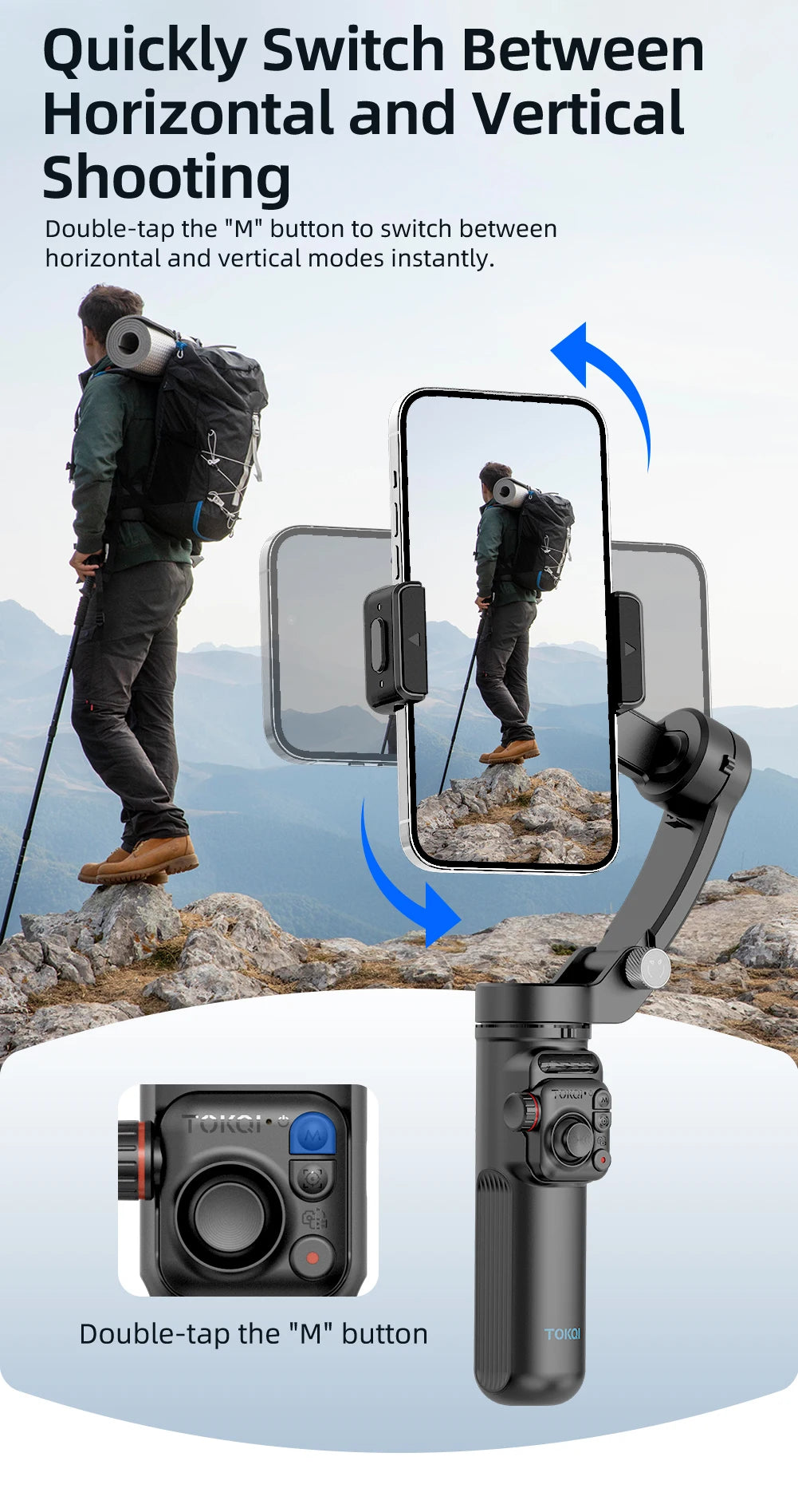 Handheld 3-Axis Gimbal Phone Holder Anti Shake - CONGATON