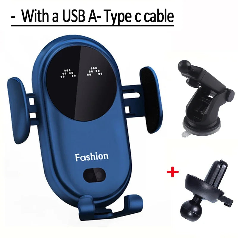 15W Fashion Qi Fast Wireless Charger Car Phone Holder - Congaton