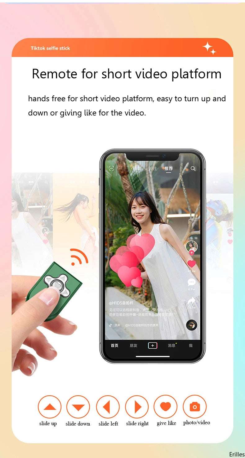 Bluetooth Wireless Selfie Stick - CONGATON