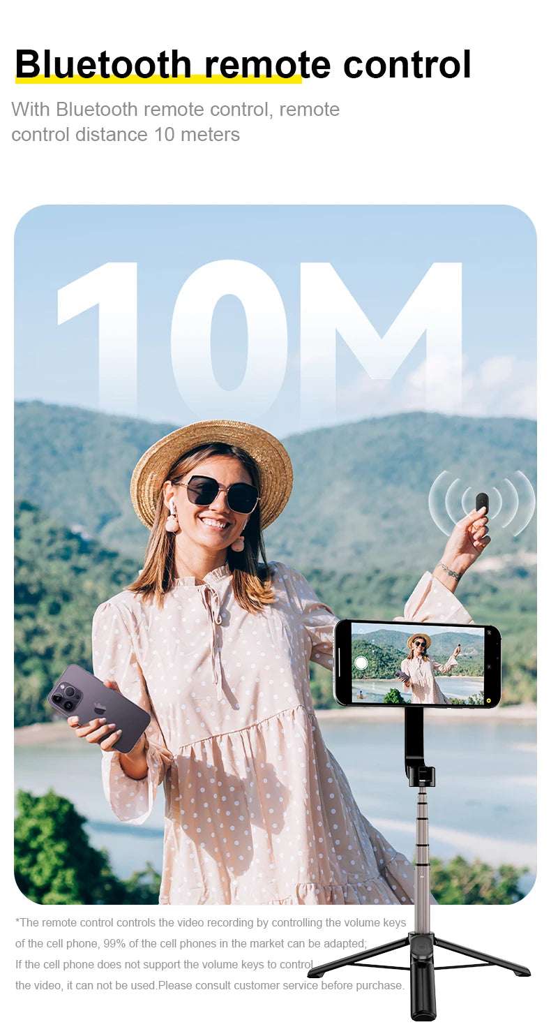 TELESIN Magnetic Selfie Stick Tripod with Remote - CONGATON