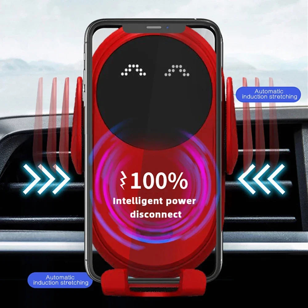 15W Fashion Qi Fast Wireless Charger Car Phone Holder - Congaton