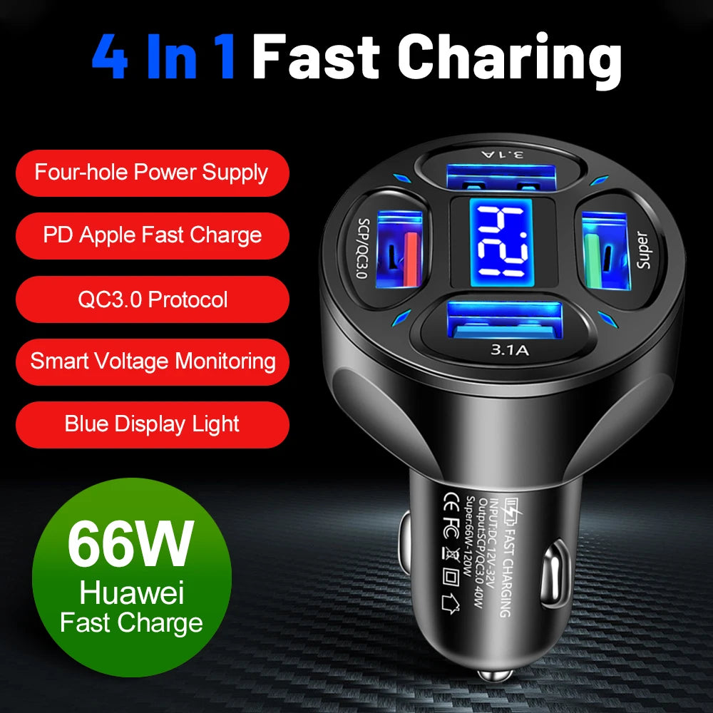 AIXXCO 3 Ports USB Car Charger - CONGATON
