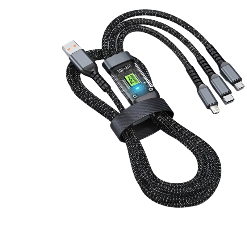 100/66W 3 in 1 Cable Micro USB Type C - CONGATON